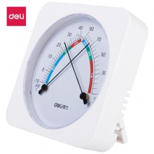deli得力8829室内温湿度计 高精准家用测温室内婴儿房温度计温度表湿度计表