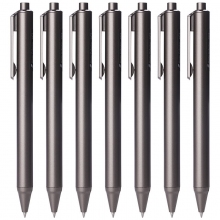 三木(SUNWOOD)MC2名匠系列 0.5mm黑色子弹头按动式中性笔书写签字笔水笔 10支装