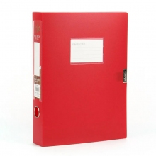 Fudek富得快2寸/35mm中国红粘扣型D2215 A4红色档案盒资料盒合同文档整理盒
