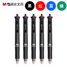 晨光(M&G)ABP80315 0.5mm考试必备四色 黑蓝红绿色中油笔圆珠笔原子笔 36支装