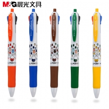 晨光(M&G)MF-1006 0.5mm米菲四色圆珠笔 多色按动原子笔中油笔 36支/盒