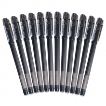 晨光(M&G)AGPA8607黑色中性笔0.5mm全针管考试签字笔 防滑水笔 12支装