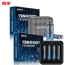 南孚(NANFU)7号/AAA 1.5V恒压快充4粒充电锂电池+TENAVOLTS USB专用充电器...