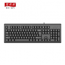 双飞燕WK-100有线办公键盘 104键黑色USB笔记本台式机通用键盘