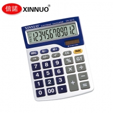 信诺(XINNUO)DN-3616大号12位数时尚计算机 大屏大按键太阳能桌面办公财务计算器