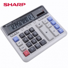 夏普(SHARP)EL-2135大号电脑大按键计算机  12位数太阳能记算器