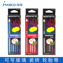 马可(MARCO)D4700-12CB多用途特种铅笔纸卷铅笔 可写玻璃瓷砖光盘金属铅笔