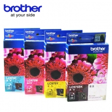 兄弟(Brother)LC975BK/C/M/Y黑青红黄色墨盒