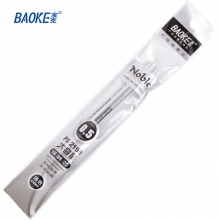 宝克(BAOKE)PS2190 0.5mm黑色大容量中性笔笔芯水笔签字笔替芯 12支装