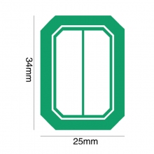 25mm*34mm 绿色单线书标