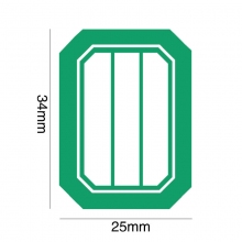 25mm*34mm 绿色双线书标