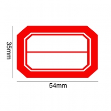 35mm*54mm 红色 单线中号书标贴