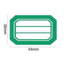 35*54mm 绿色 双线中号书标贴