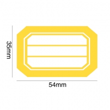 35*54mm 黄色 双线中号书标贴