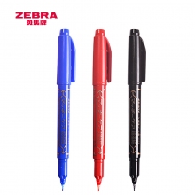 斑马(ZEBRA)YYTH3 0.3-0.7毫米可换替芯小双头油性记号笔 10支装