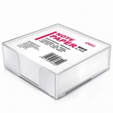 deli得力7600/91*87mm 300张盒装便条纸白纸,便签本,留言本,空白纸,便签纸