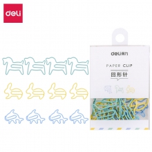 deli得力0056 12枚装动物造型电镀办公回形针曲别针
