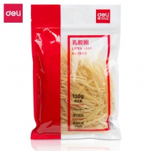 deli得力79310 耐用橡皮筋乳胶圈橡皮圈捆扎胶圈 100克/袋