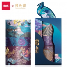 deli得力HZ044颐和园主题和纸胶带 古风口红贴纸手账素材 前程似锦 3卷套装