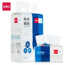 deli得力MR2200-01 2层200抽软包抽取式面巾纸 餐巾纸婴儿卫生纸抽 3包/提*5