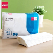 deli得力CC1200-01经济款抽取式擦手纸 办公家用餐巾纸 纸帕巾 200抽/包*20包/箱