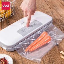 得力14887真空包装机 食品保鲜真空封口机 -65kPa真空度【干湿两用 单独外抽】
