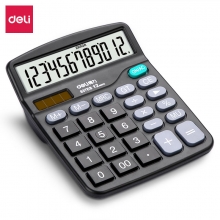 得力DL-837ES小号经典款计算器 财务办公大屏幕桌面计算机
