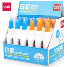 deli得力手工白胶 白乳胶 液体胶水 9070 12支装