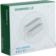 三木(SUNWOOD)8220 23/20厚层订书钉订书针 可装订140-170页 1000枚/盒*...