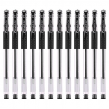 三木(SUNWOOD)P9效率王系列 0.5mm黑色红色蓝色经典子弹头中性笔签字笔水笔 12支/盒