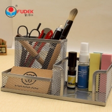 Fudek富得快F7606金属网状笔筒创意时尚多功能商务网状笔筒铁网笔架笔座