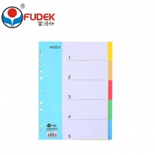 Fudek富得快FD-500A/FD-100A纸质分页纸分类卡分类纸索引纸彩色隔页纸 10套装