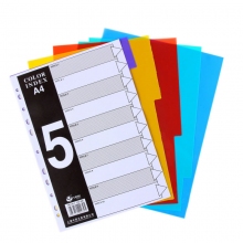 Fudek富得快FD-500 PD-1000 PP彩色分页纸分类卡分类纸索引纸彩色隔页纸 10套装