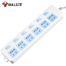 公牛(BULL)GN-317 6孔6位分控全长1.8米新国标独立开关插座电源插座转换器