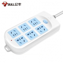 公牛(BULL)GN-603 6孔6位全长3米总控开关带过载保护新国标插座电源插座转换器