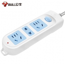 公牛(BULL)GN-606 3孔3位全长1.8米/4米总控开关新国标插座电源插座转换器