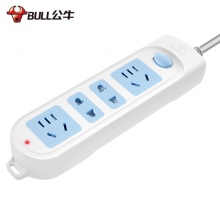 公牛(BULL)GN-607 4孔4位全长1.8米/3米/4米总控开关新国标插座电源插座转换器