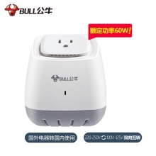 公牛(BULL)GN-P1W 1.8米美标电器变压器转换器插座 国内使用220V-110V互转额定功...