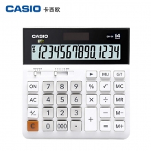 卡西欧(CASIO)DH-14-WE/BK 14位大额计算中型双电源超宽计算器