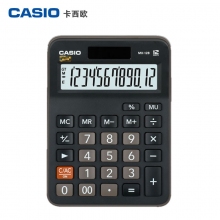 卡西欧(CASIO)MX-12B 商务计算器 小型机 黑色经典款