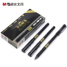 晨光(M&G)文具AGPA2202 0.3mm黑色财务中性笔葫芦头签字笔金品系列办公水笔 12支/盒