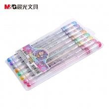 晨光(M&G)GP1311 1.0mm8色闪光彩色中性笔 子弹头签字笔 多色手账笔水笔 8支/盒