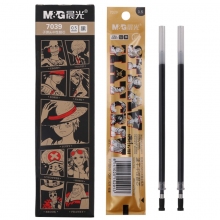 晨光(M&G)7039黑色0.5mm中性笔芯 子弹头签字笔替芯 航海王系列经典水笔芯 12支装