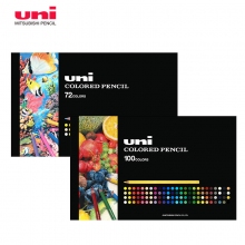 日本三菱(Uni)彩色铅笔72色/100色 UNI-COLOR油性涂色彩铅美术绘画手绘填色笔