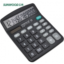三木(SUNWOOD)EC-837 12位小号大屏幕太阳能双电源桌面计算器