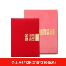JH-501 合上A4(荣誉证+芯)