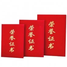 绒面平面烫金字体A5 B5 A4植绒布荣誉证书送内芯
