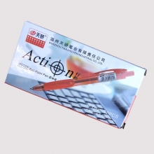 天骄TY162 0.7mm按动圆珠笔 蓝红色经典款办公圆珠笔原子笔中油笔 12支装