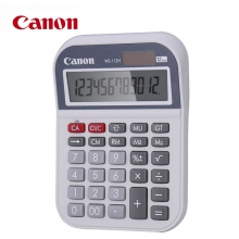佳能(canon)WS-112H小号太阳能桌面办公商务计算机 12位数财务计算器