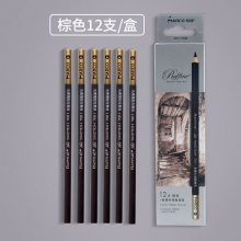 D7011 Raffine12支棕色粉画笔​